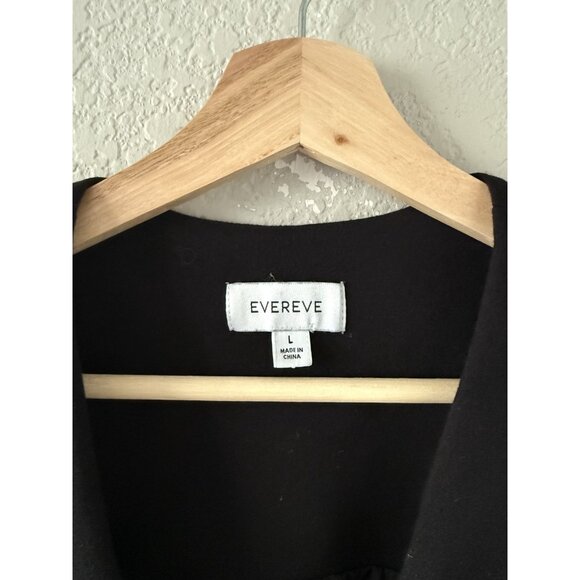 Evereve Cora Asymmetrical Black Sleeveless Vest Minimalist Academia Preppy L - Picture 5 of 7